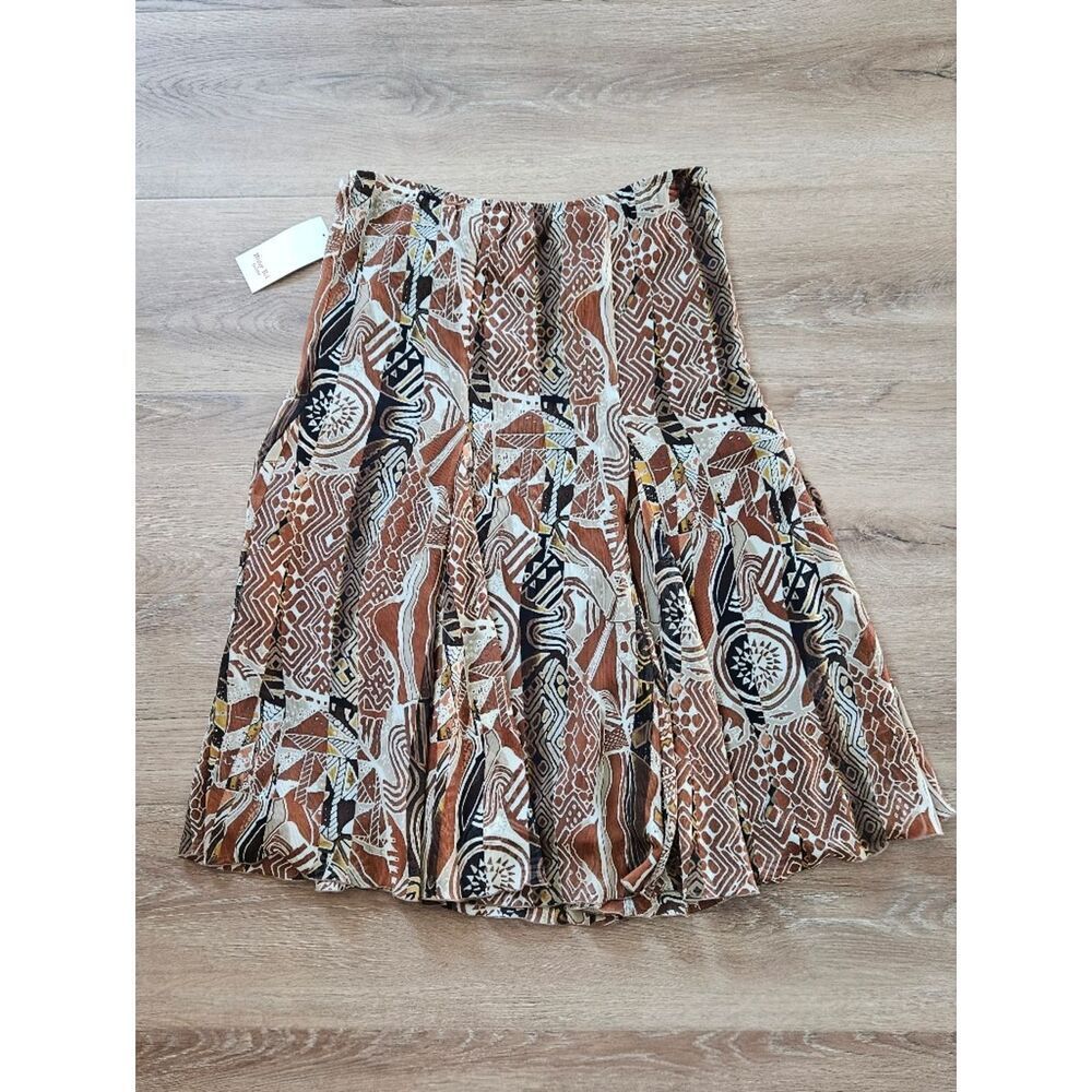 Ruby Rd. Brown Multi Patterned Skirt Size 12 - Picture 9 of 9